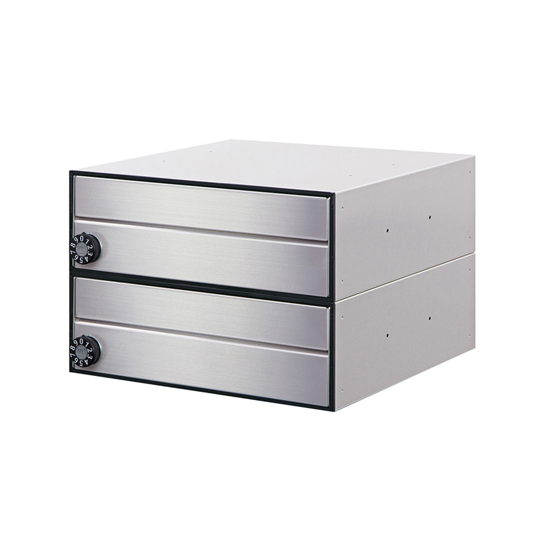 集合住宅用ポスト MX-92-36FF-2-HL ヘアライン 前入前出 2戸用 W360 防雨型 大型郵便 myナンバー錠 田島メタルワーク(法人限定)