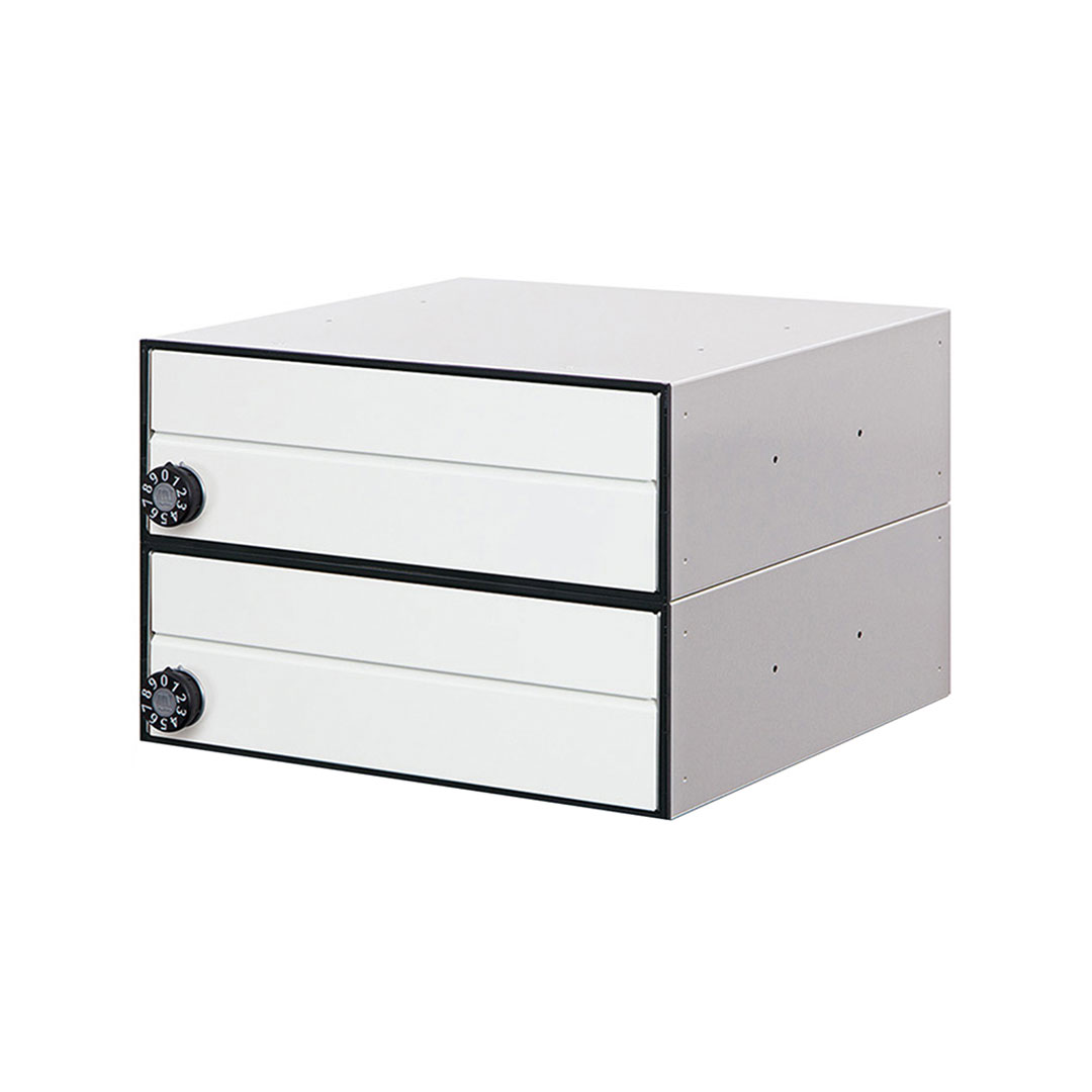 集合住宅用ポスト MX-92-36FF-2-W ホワイト 前入前出 2戸用 W360 防雨型 大型郵便 myナンバー錠 田島メタルワーク(法人限定)