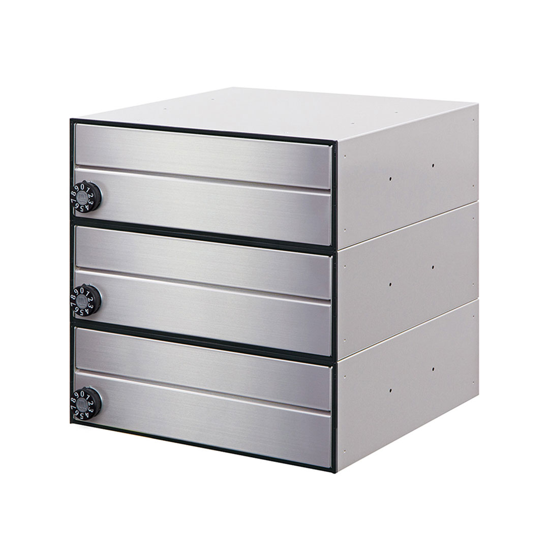 集合住宅用ポスト MX-92-36FF-3-HL ヘアライン 前入前出 3戸用 W360 防雨型 大型郵便 myナンバー錠 田島メタルワーク（法人限定）