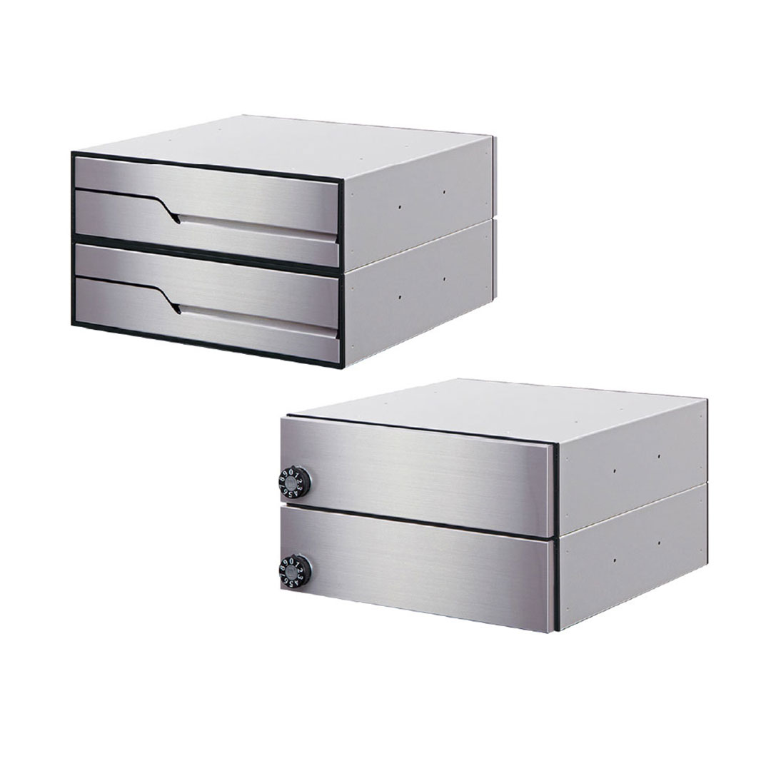 集合住宅用ポスト MX-91-36FBU-2-HL ヘアライン 前入後出/引上げ扉 2戸用 W360 防雨型 myナンバー錠 田島メタルワーク(法人限定)