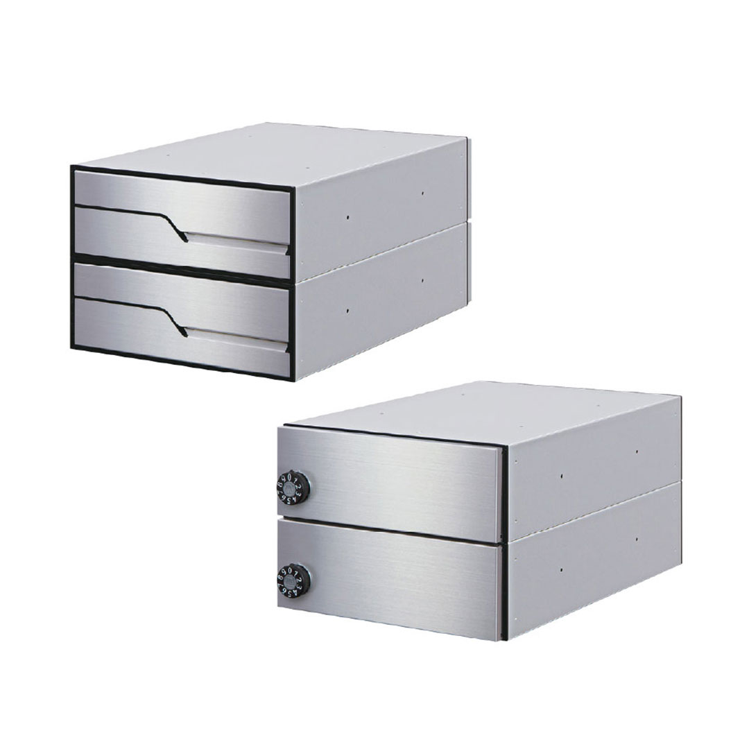 集合住宅用ポスト MX-91-28FBY-2-HL ヘアライン 前入後出/横開き扉 2戸用 W280 防雨型 myナンバー錠 田島メタルワーク(法人限定)