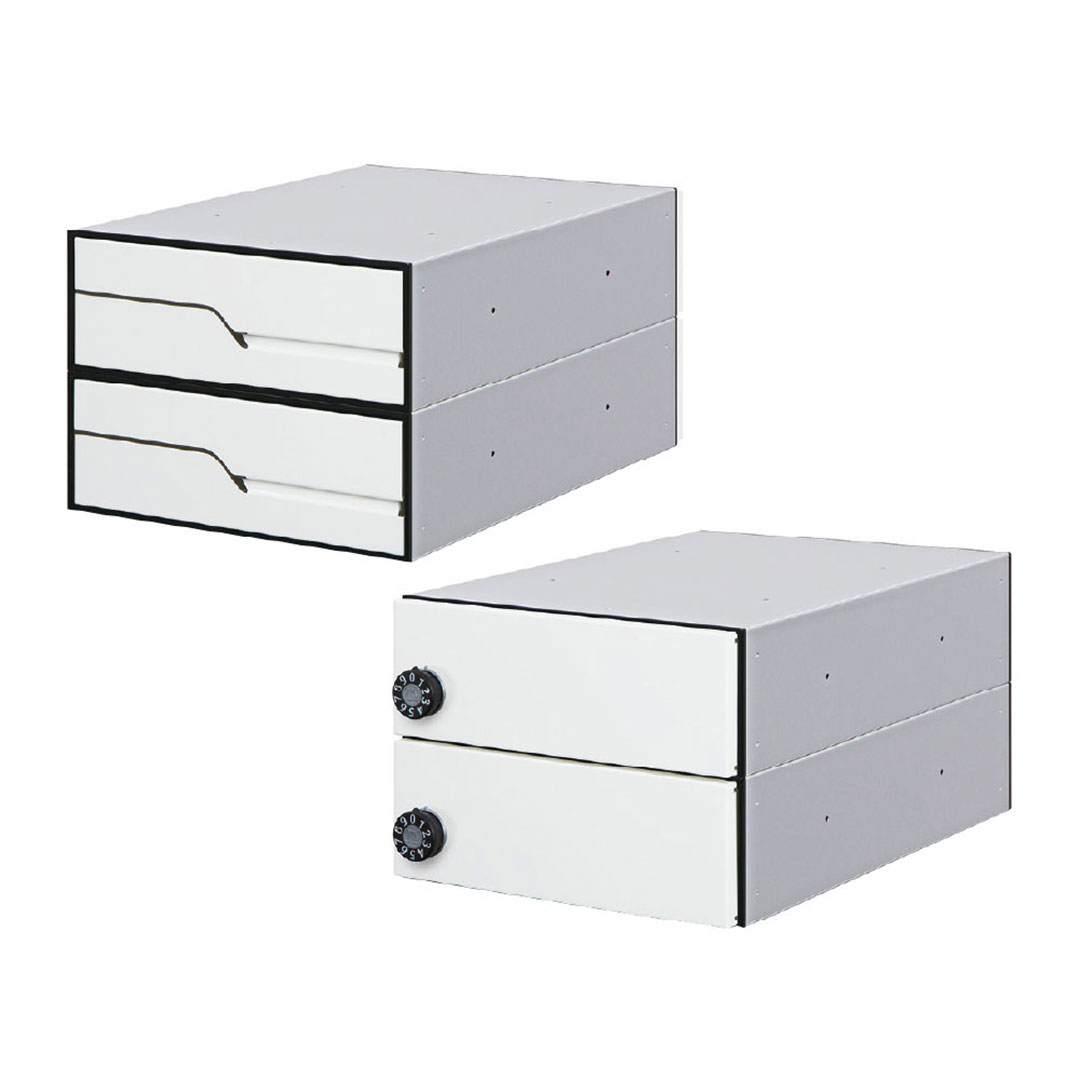 集合住宅用ポスト MX-91-28FBY-2-W ホワイト 前入後出/横開き扉 2戸用 W280 防雨型 myナンバー錠 田島メタルワーク（法人限定）