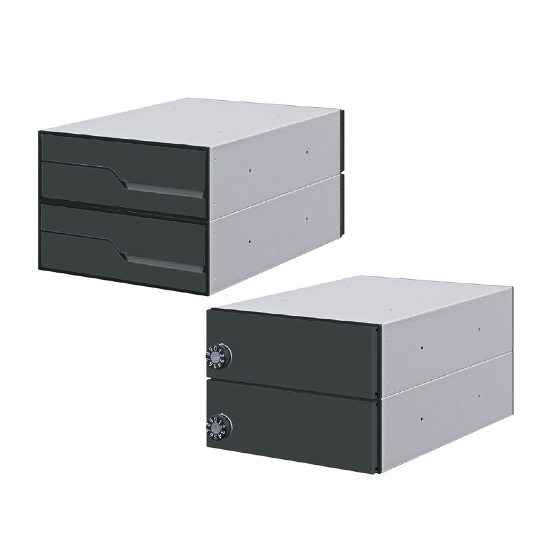 集合住宅用ポスト MX-91-28FBY-2-B ブラック 前入後出/横開き扉 2戸用 W280 防雨型 myナンバー錠 田島メタルワーク（法人限定）