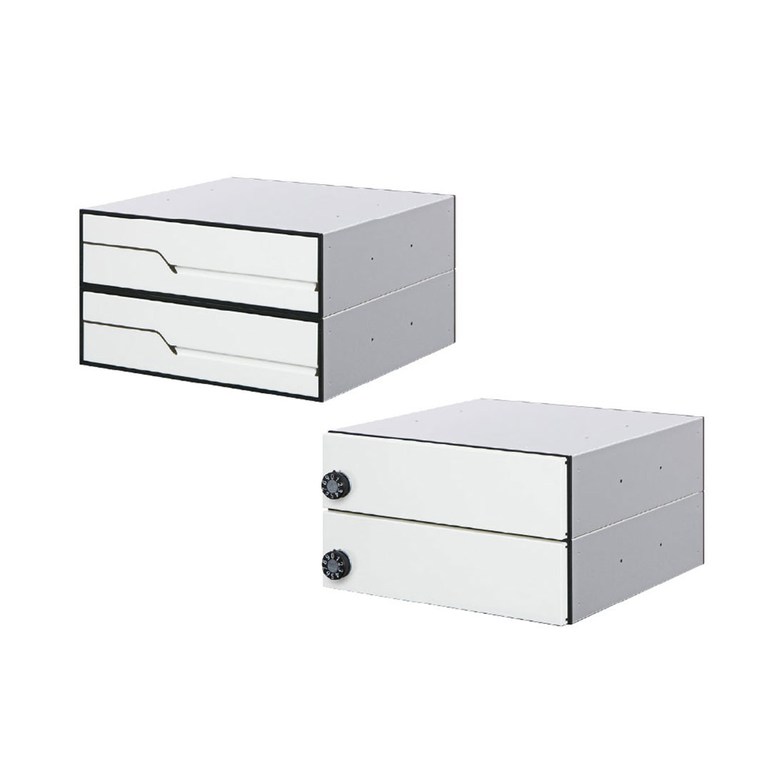 集合住宅用ポスト MX-91-36FBY-2-W ホワイト 前入後出/横開き扉 2戸用 W360 防雨型 myナンバー錠 田島メタルワーク（法人限定）