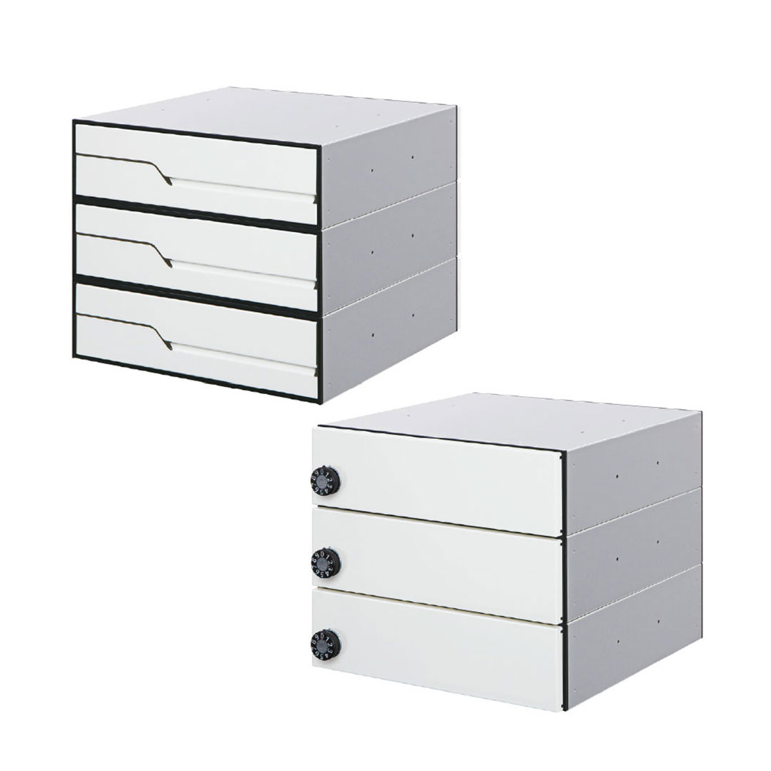 集合住宅用ポスト MX-91-36FBY-3-W ホワイト 前入後出/横開き扉 3戸用 W360 防雨型 myナンバー錠 田島メタルワーク（法人限定）