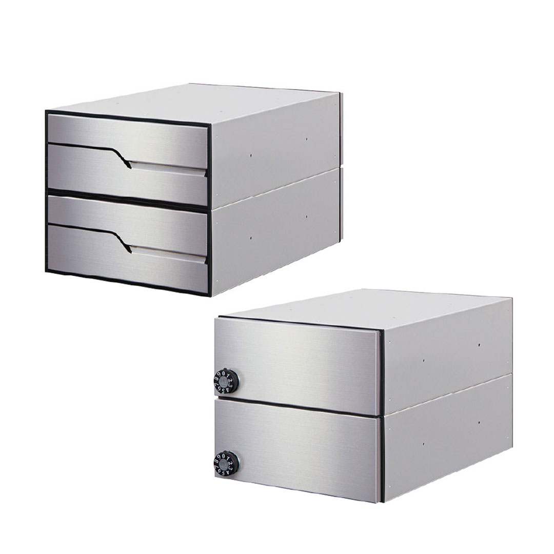 集合住宅用ポスト MX-92-28FBU-2-HL ヘアライン 前入後出/引上げ扉 2戸用 W280 防雨型 大型郵便 myナンバー錠 田島メタルワーク(法人限定)