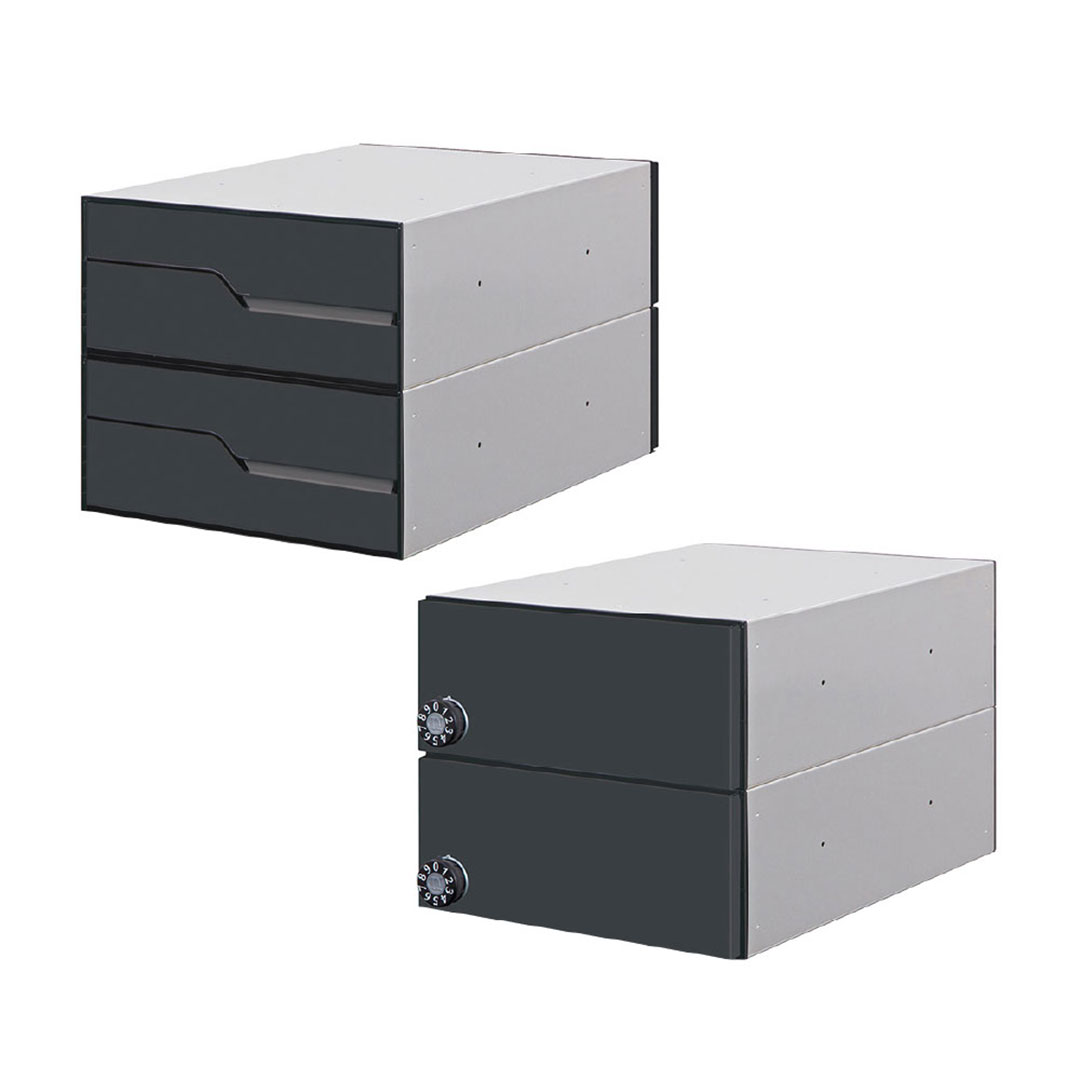 集合住宅用ポスト MX-92-28FBU-2-B ブラック 前入後出/引上げ扉 2戸用 W280 防雨型 大型郵便 myナンバー錠 田島メタルワーク（法人限定）