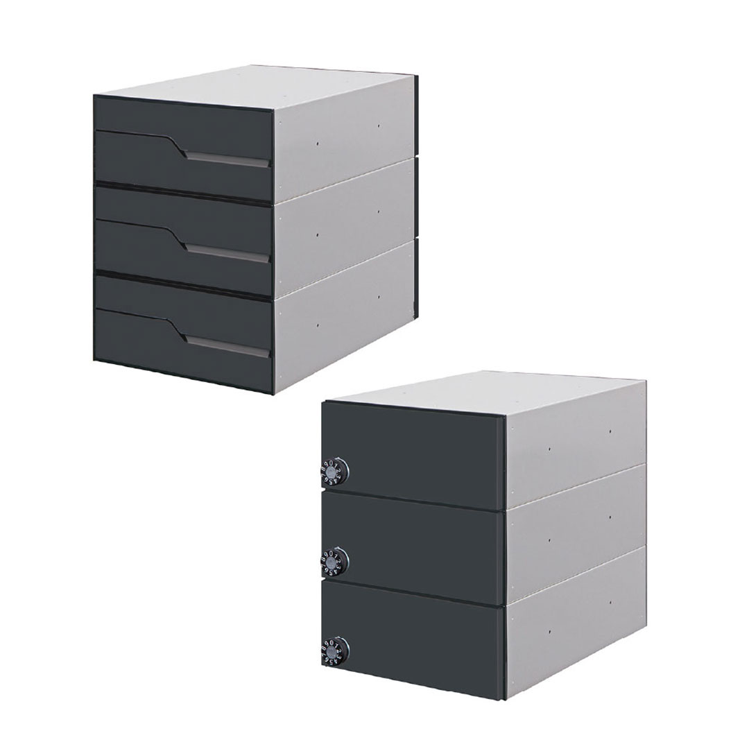 集合住宅用ポスト MX-92-28FBU-3-B ブラック 前入後出/引上げ扉 3戸用 W280 防雨型 大型郵便 myナンバー錠 田島メタルワーク（法人限定）