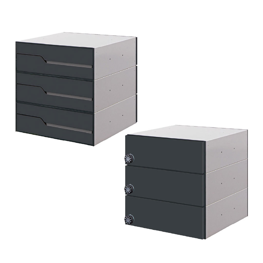 集合住宅用ポスト MX-92-36FBU-3-B ブラック 前入後出/引上げ扉 3戸用 W360 防雨型 大型郵便 myナンバー錠 田島メタルワーク（法人限定）