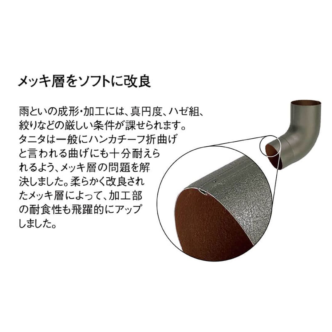 【条件あり送料無料】角たてとい(ハゼ組・76×46系列)1820mm ブラウン 雨どい タニタハウジングウェア GGF-30237