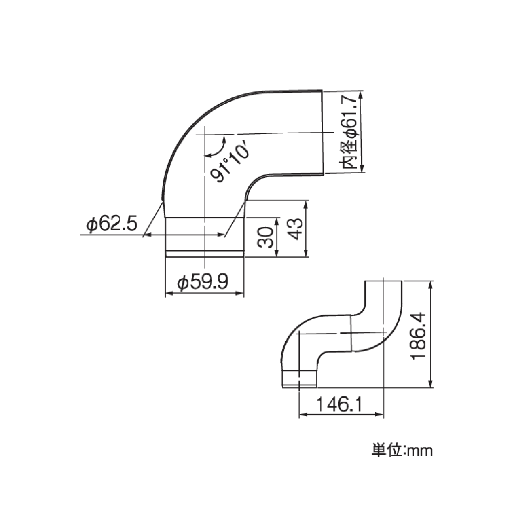 【条件あり送料無料】丸エルボ90°(60Φ系列)ブラック 雨どい 雨樋部品 エルボ タニタハウジングウェア GGF-30746