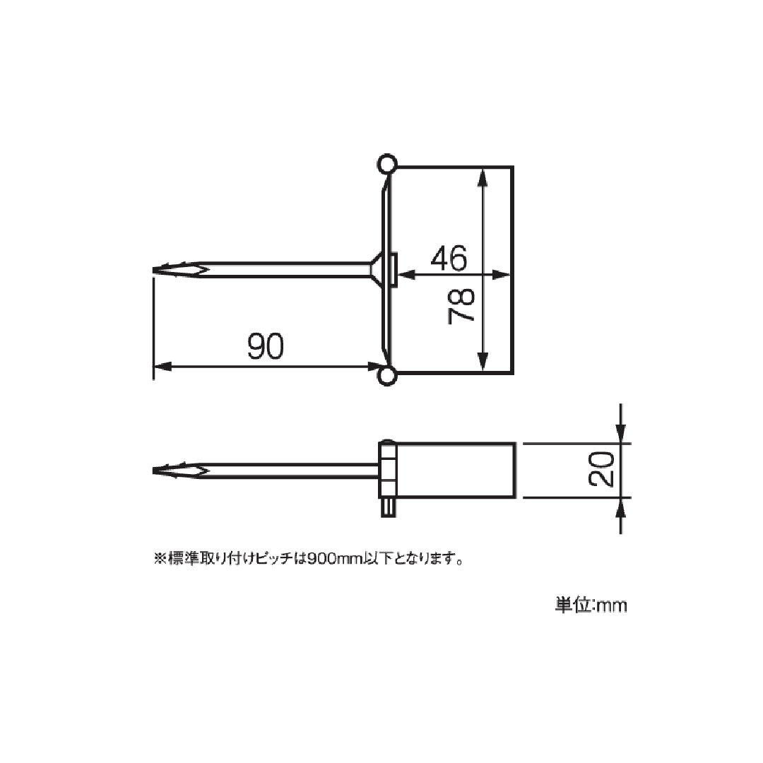 【条件あり送料無料】丸足角デンデン(76×46系列)ブラウン 雨どい 留め具 タニタハウジングウェア GGF-33727