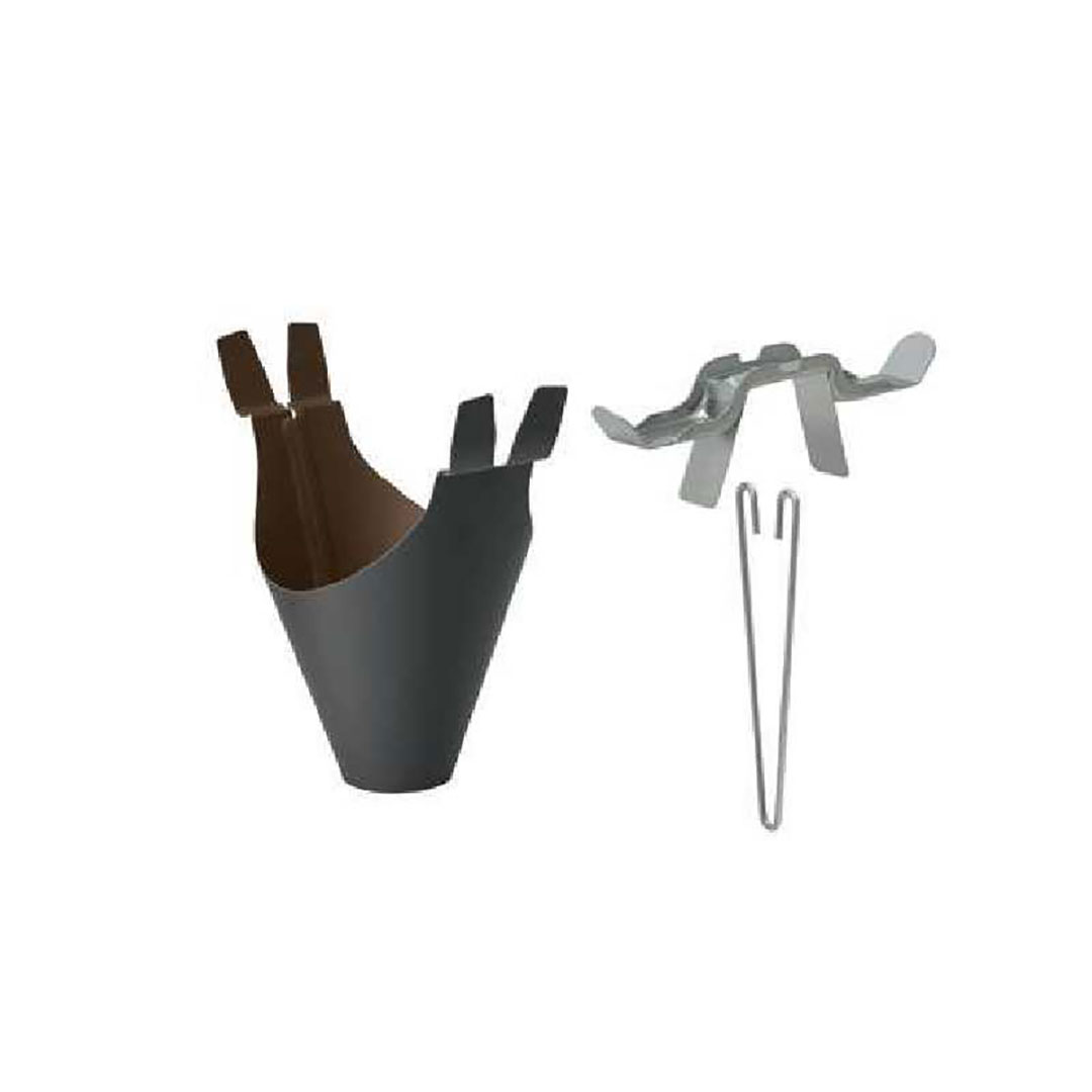 【条件あり送料無料】クサリトイ(ensui)用スタンダード半丸105集水器 ブラック タニタ 雨どい GGF-44436