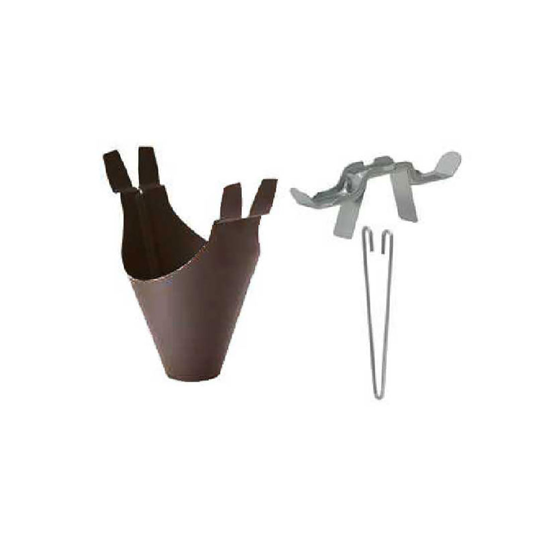 【条件あり送料無料】クサリトイ(ensui)用スタンダード半丸105集水器 ブラウン タニタ 雨どい GGF-44437