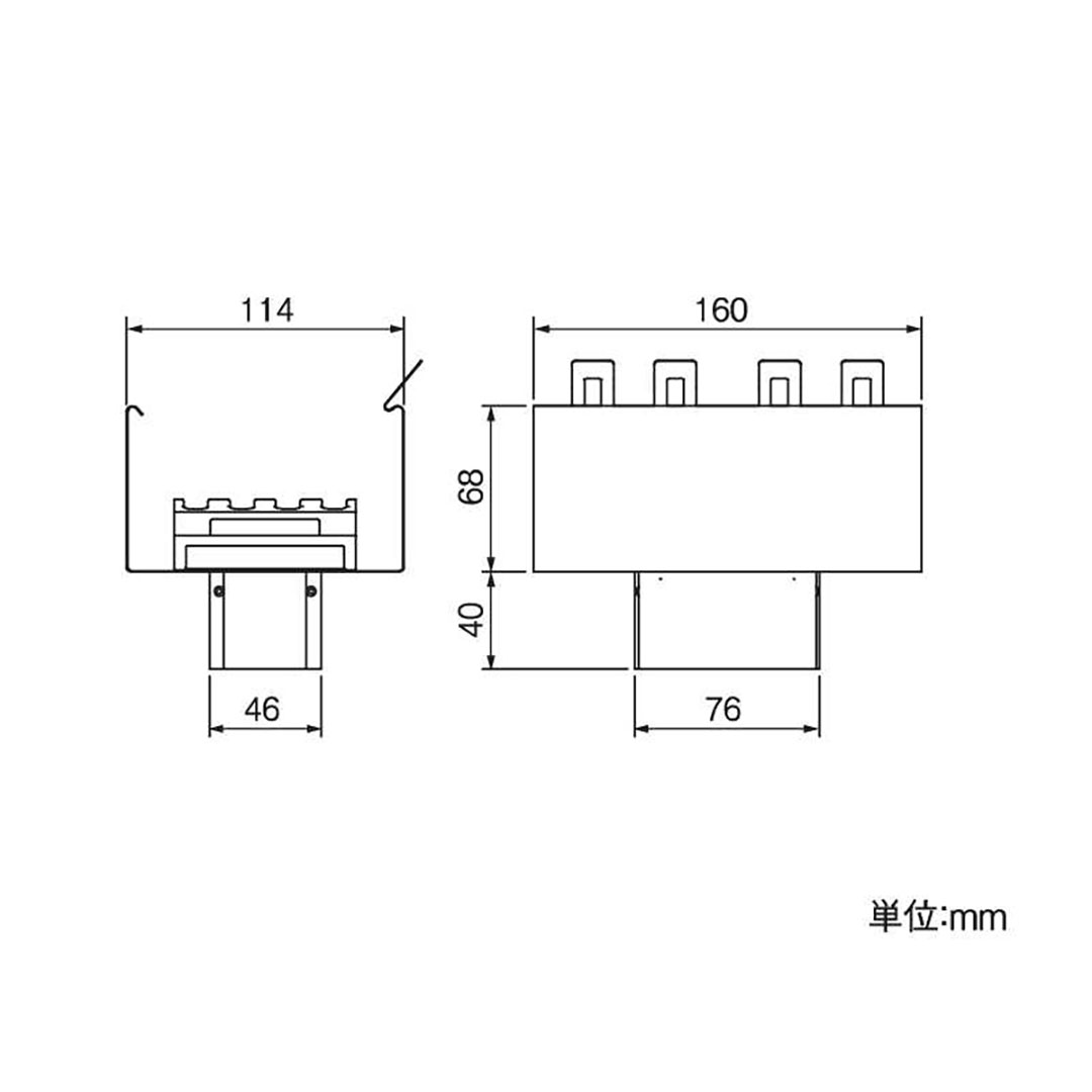 【条件あり送料無料】T形ドレン(角落し76×46 HACO用) ホワイト【ケース販売】4本入 タニタハウジングウェア 雨どい GGF-31375