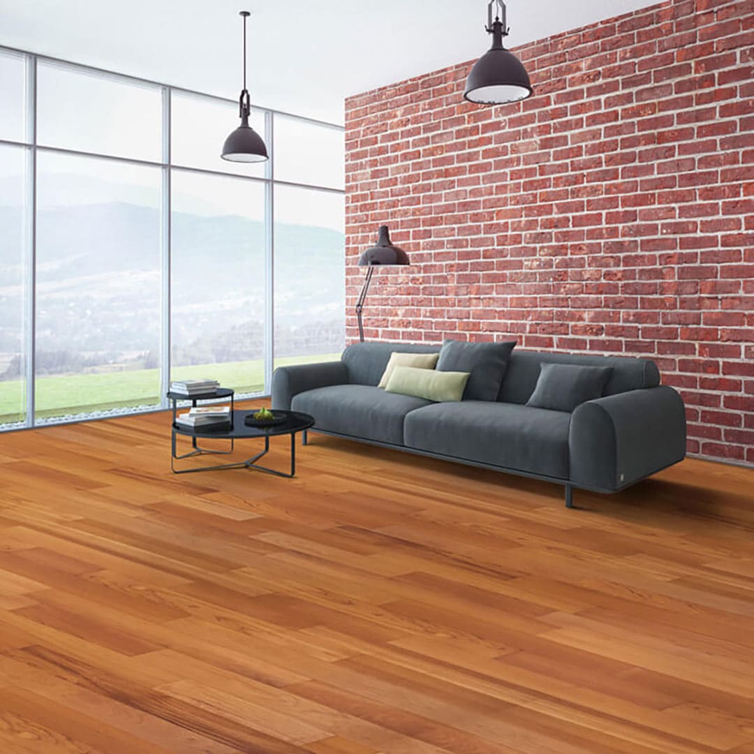 複合フローリング チークEG/C  クリアコート塗装　15mm厚【ケース販売】1.818㎡入 床暖房対応品 東京工営