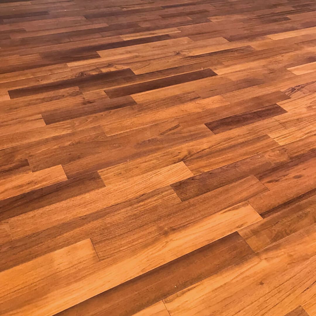 複合フローリング チークEG/C  クリアコート塗装　15mm厚【ケース販売】1.818㎡入 床暖房対応品 東京工営