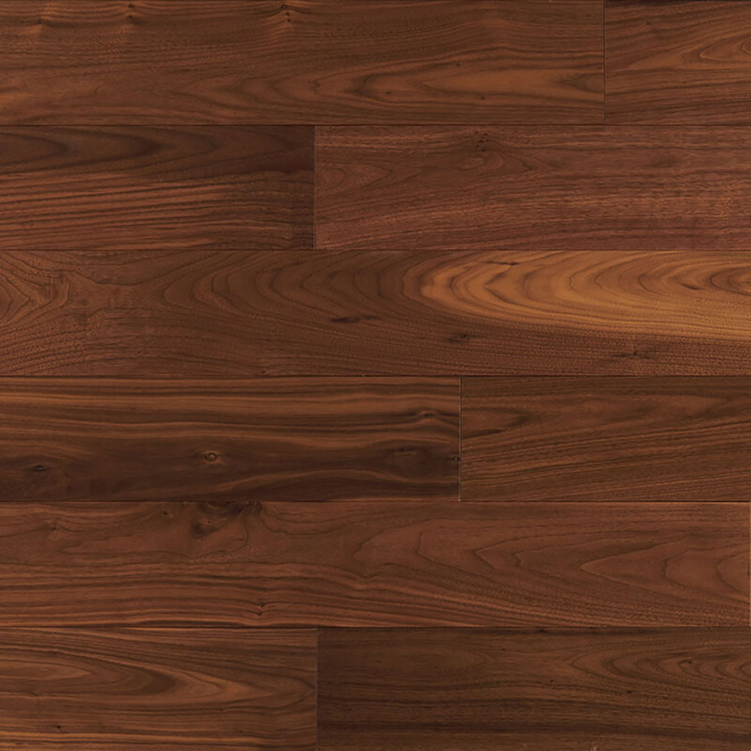 無垢 幅広フローリング ウォールナット SR130/C クリアコート塗装　15mm厚【ケース販売】東京工営