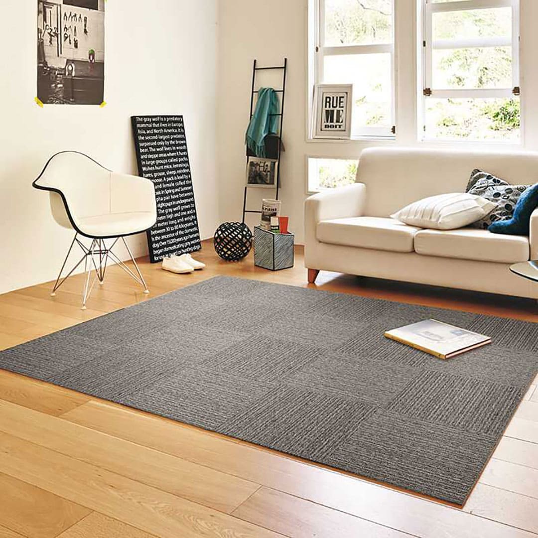 ニューピタコ ダークグレー NP406【ケース販売】12枚入 タイルカーペット 裏面吸着タイプ 東リ【法人送料無料】