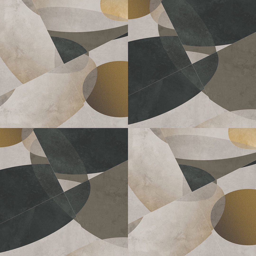 ロイヤルストーン ビニル床タイル PST4052 不等辺四角形（675mm+503mm+503mm+225mm）【ケース販売】16枚 東リ