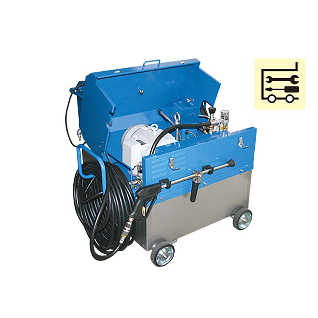ツルミポンプ モータ高圧洗浄機 三相200V 3.7kW HPJ-550TW4 高所揚水兼用 タンク付タイプ 鶴見製作所