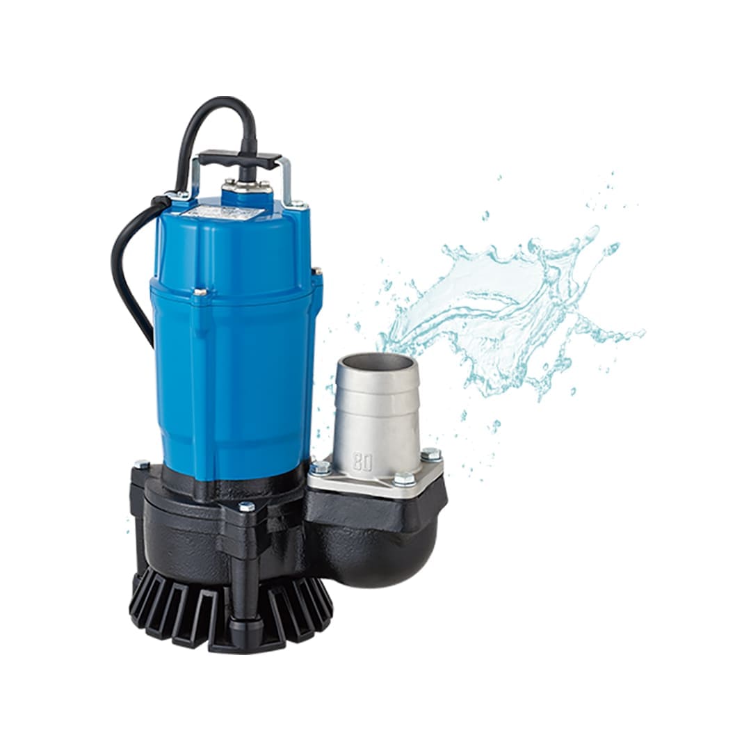 ツルミポンプ 一般工事排水用 水中ハイスピンポンプ HS3.75SL 50Hz仕様 単相100V 0.75kW 口径80mm 横吐出し 非自動形 鶴見製作所