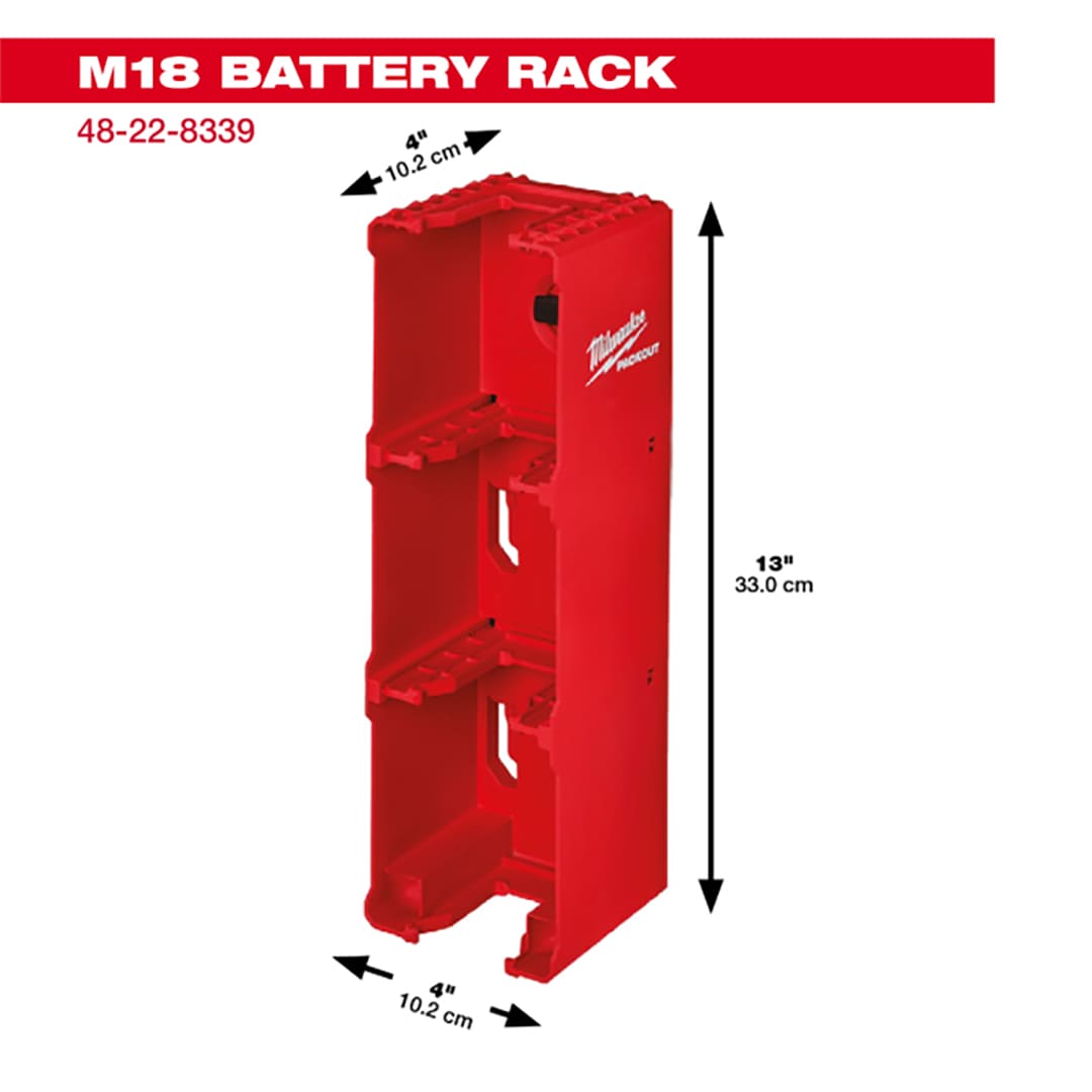 PACKOUT M18バッテリーホルダー 48-22-8339 バッテリーラック 壁掛け対応 ミルウォーキー