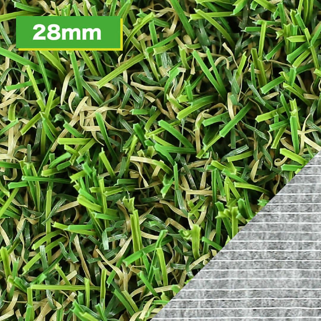 メモリーターフ AIR forガーデン 28mm 幅1m×10m  ユニオンビズ MTA28-0110 形状記憶リアル 人工芝