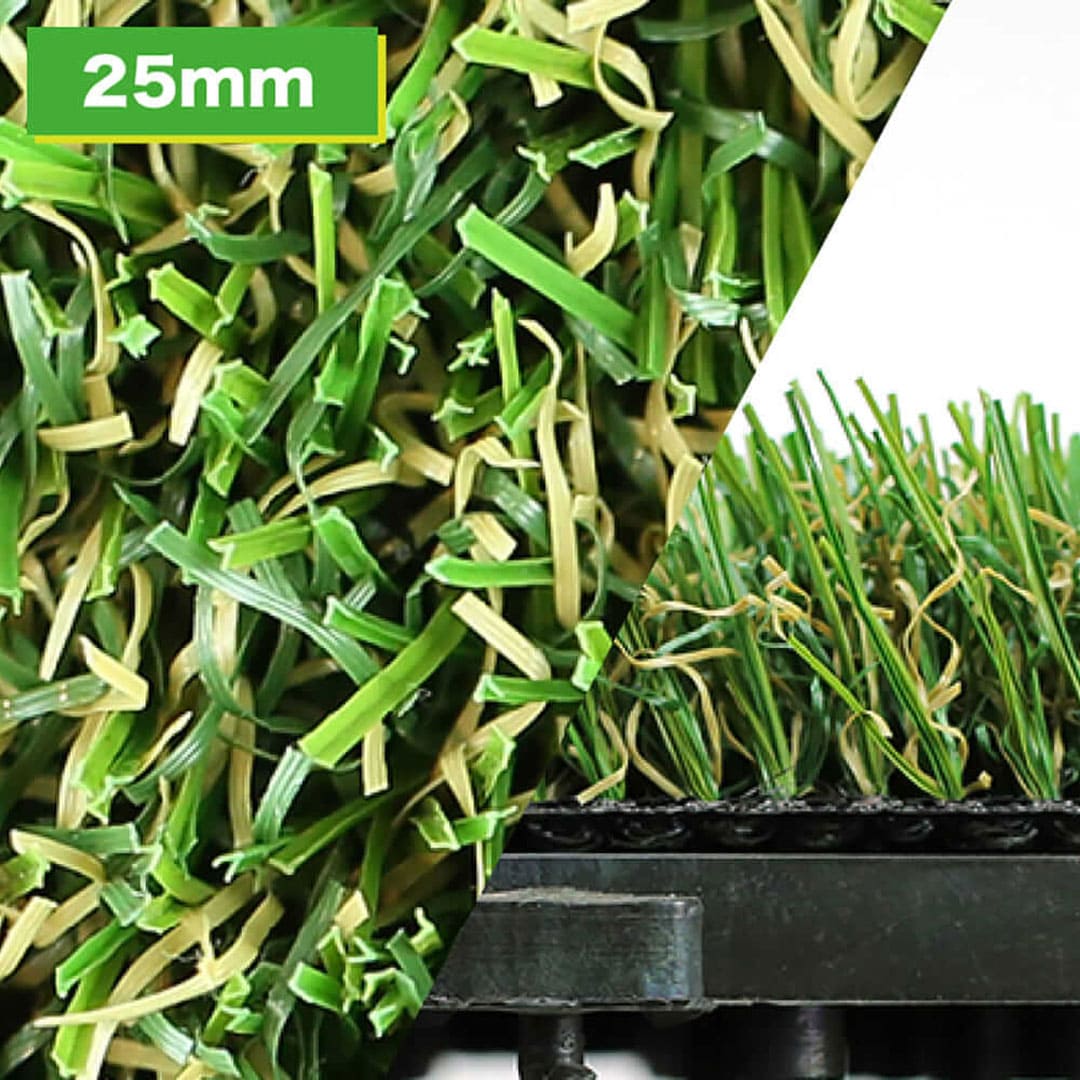 メモリーターフ スクエア 25mm 300mm×300mm 9枚入り  ユニオンビズ MTSQ-09 ジョイント バルコニー 人工芝