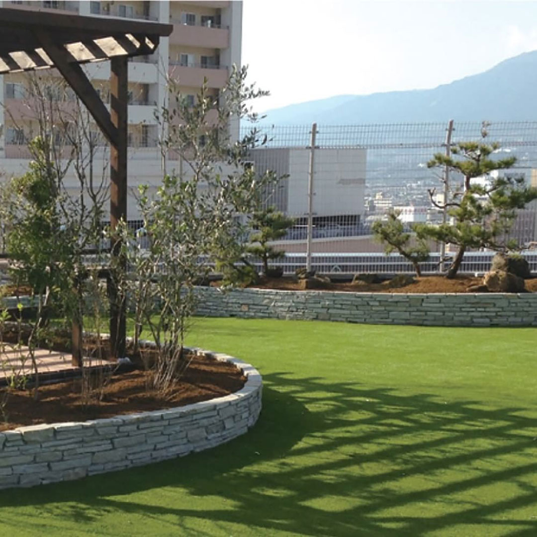 メモリーターフ AIR forガーデン 28mm 幅1m×10m  ユニオンビズ MTA28-0110 形状記憶リアル 人工芝