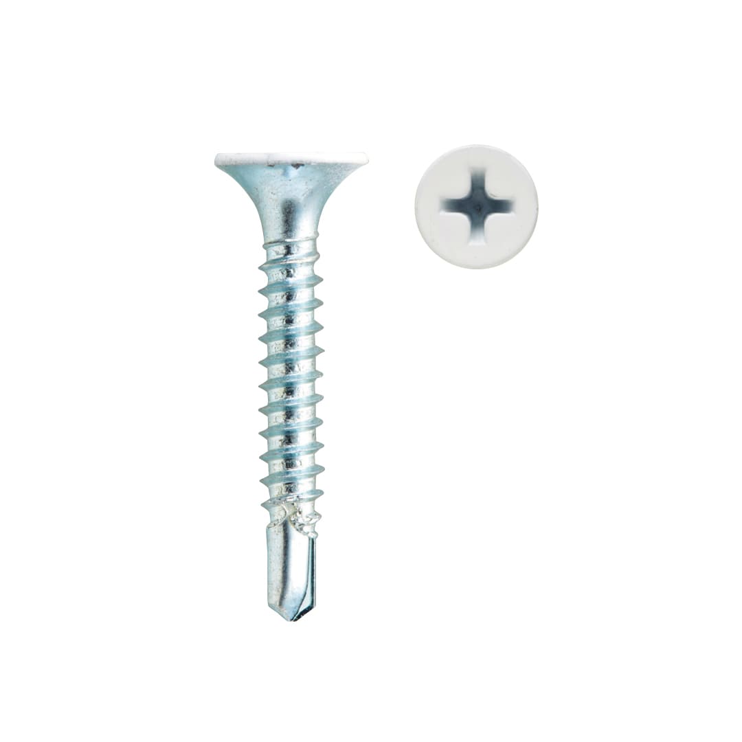 セルフドリルビス ダンバ ユニクロ ラッパ シロ 3.5×25mm 69325LW 石こうボード+鉄骨【小箱：1000本入】若井産業 WAKAI