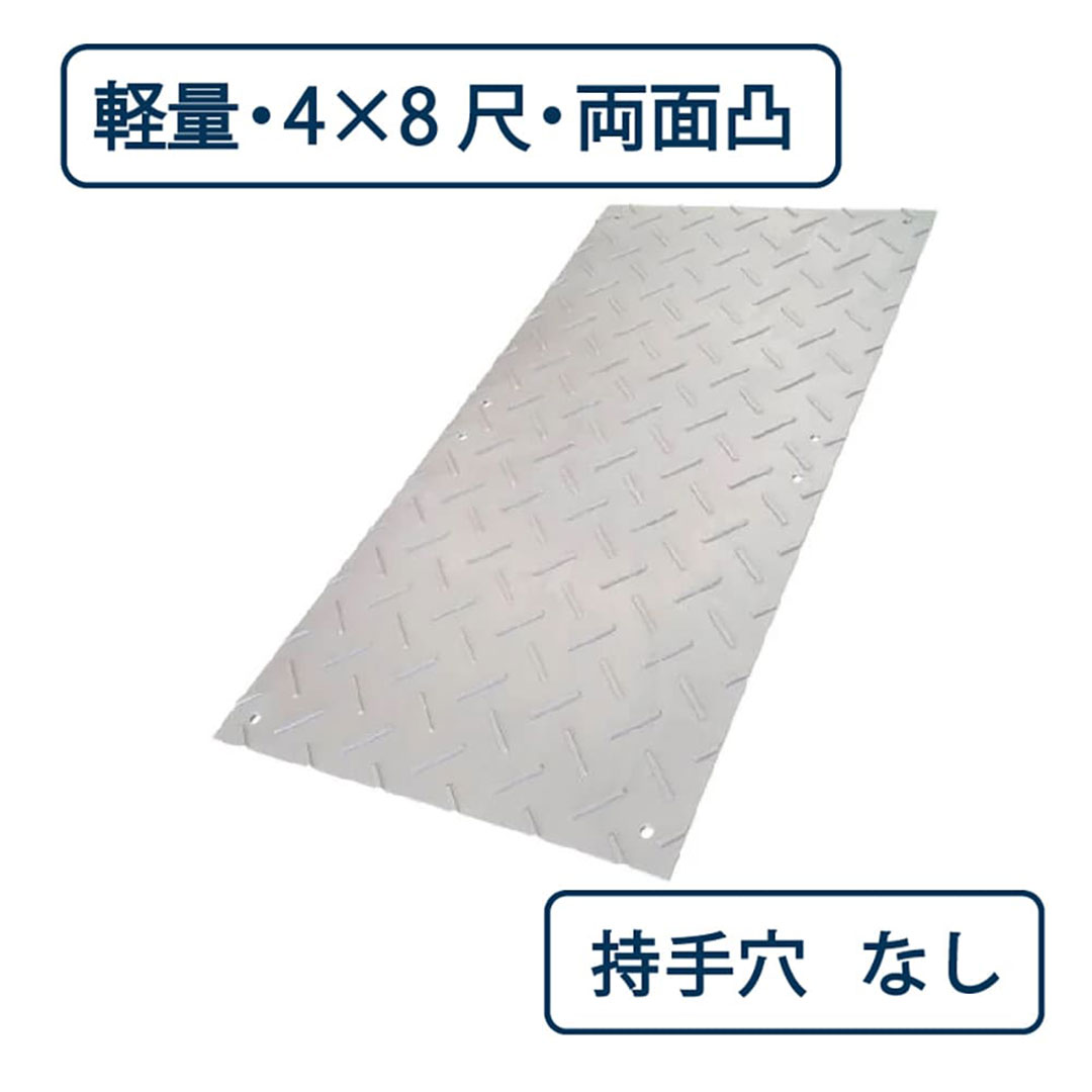 樹脂製 敷板 軽量 Wボード 両面凸 厚み18mm(4尺×8尺)灰 Wボード48 養生 ウッドプラスチック(法人限定)