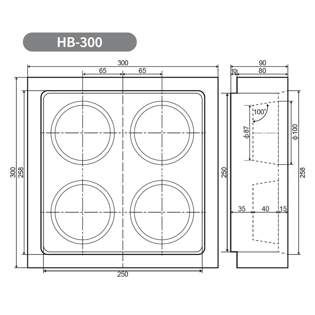 プラスチック製 ブロック HB-300 【ケース販売】4個入 物置 束石 WPT ウッドプラスチック（法人限定）