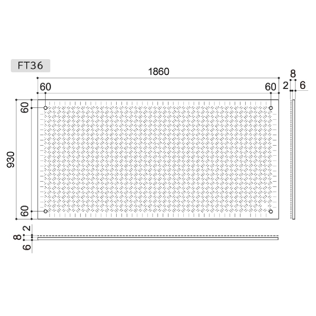 フィットくん 合成ゴムマット 厚み6mm 3×6 FT36【購入数：2～9枚】軽量 Wボード ウッドプラスチック