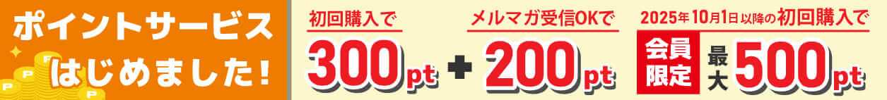 ポイントサービス開始しました